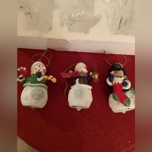 New battery powered light up Snowmen Ornaments or decorations, 3 Snowmen